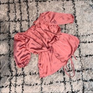 Satin Off-Shoulder Top